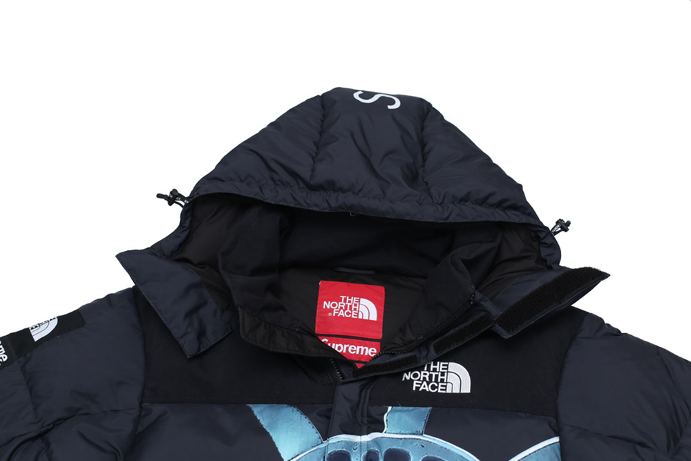 SUP X TNF 19FW 联名自由女神羽绒服蓝- 【大黑出品】九年小贩，稳定供货。